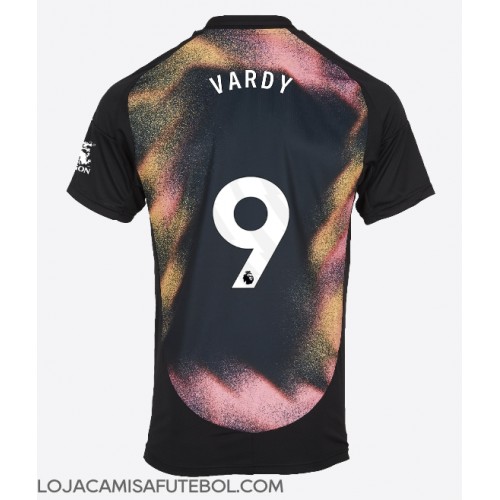 Camisa de Futebol Leicester City Jamie Vardy #9 Equipamento Secundário 2024-25 Manga Curta